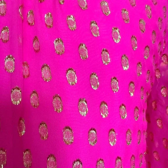 Lilly Pulitzer Pink and Gold Silk “Colby” Dress - Picture 4 of 10